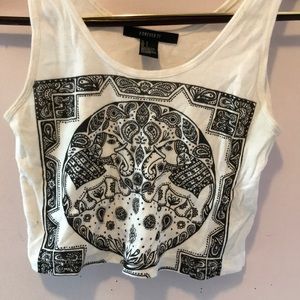 S Cropped elephant tank top